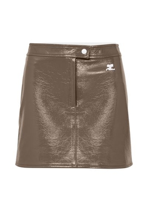 Reedition vinyl mini skirt
