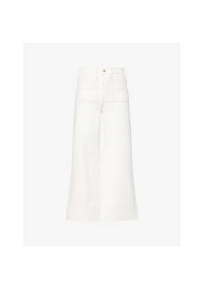 Womens Paige Anessa Patch-Pockets Stretch-Denim Jeans