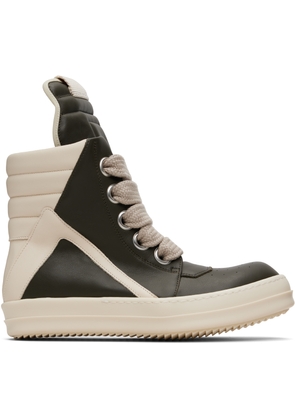 Rick Owens Khaki Concordians Jumbolace Geobasket Sneakers