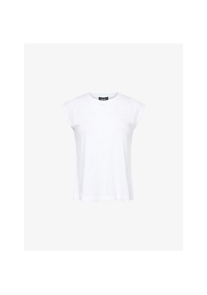 Womens Me And Em Cap-Sleeves Round-Neck Cotton-Jersey T-Shirt