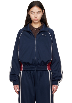 We11done Navy Color-Block Track Jacket