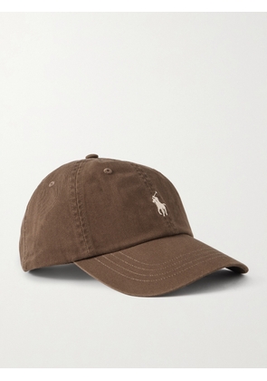 Polo Ralph Lauren - Logo-Embroidered Cotton-Canvas Baseball Cap - Men - Brown