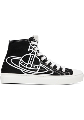 Vivienne Westwood Black Plimsoll High Top Canvas Sneakers