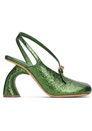 Dries Van Noten Green Cutout Heels