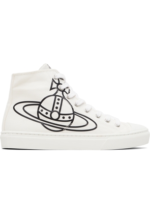 Vivienne Westwood White High Top Canvas Plimsoll Sneakers