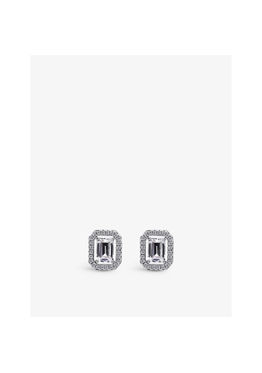Womens Carat London Eton Sterling-Silver and Crystal Stud Earrings