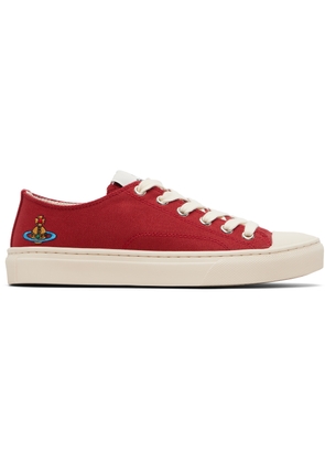 Vivienne Westwood Red Low Top Plimsoll Sneakers