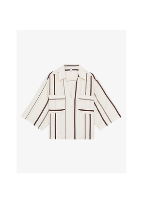 Womens Reiss Carlotta Striped Woven Shirt