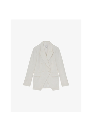 Womens Reiss Devon Double-Breasted Woven Blazer