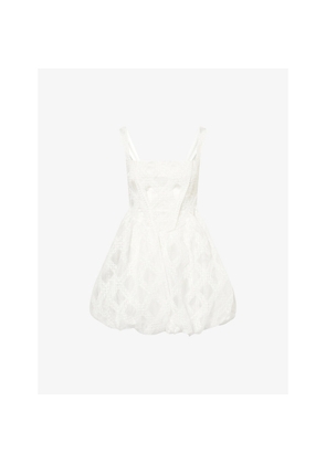 Womens Amy Lynn Lisa Sequin-Embellished Puffball Lace Mini Dress