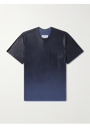 Maison Margiela - Coated Cotton-Jersey T-Shirt - Men - Blue - S