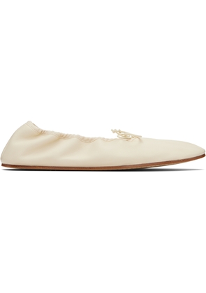 The Row Beige Round Ballerina Flats