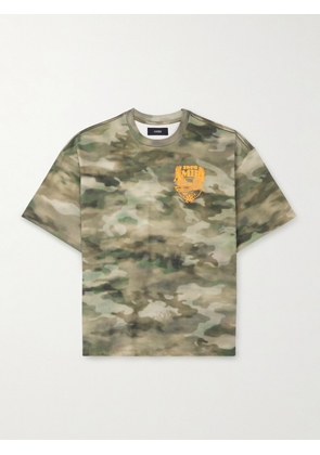 AMIRI - AMIRI Eagle Camouflage and Logo-Print Cotton-Jersey T-Shirt - Men - Green - XS