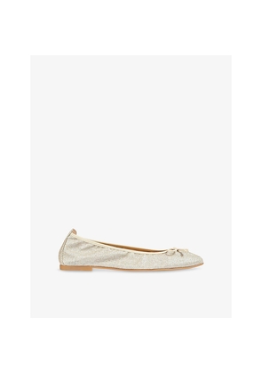 Womens LK Bennett Trilly Glittered Ballet Pumps