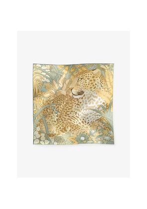 Womens Cartier Panther In The Jungle Silk Scarf