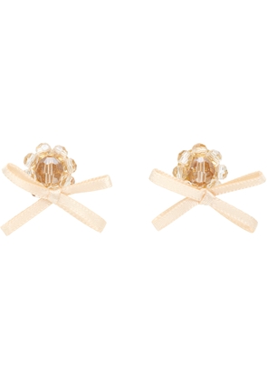 Simone Rocha Petite Bow Daisy Stud Earrings