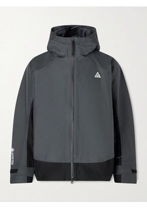 Nike - ACG Mystery Lights Logo-Embroidered GORE-TEX Hooded Jacket - Men - Gray - S