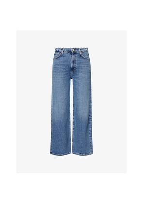 Womens Agolde Harper Straight-Leg Stretch-Denim Jeans