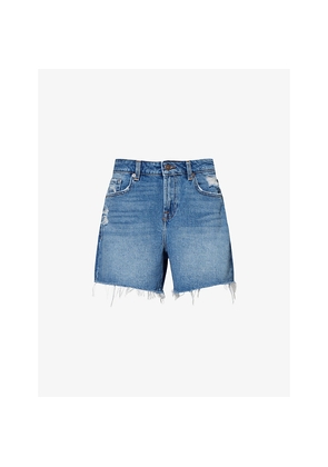 Womens 7 For All Mankind Elevated Distressed Denim Shorts