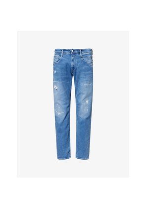 Mens Replay Anbass Slim-Fit Denim Jeans