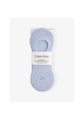 Mens Calvin Klein Footie High-Cut Pack Pack Of Two Stretch-Woven Sock Liners