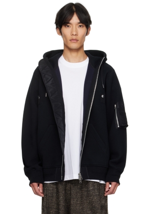 sacai Black Sponge Sweat Hoodie