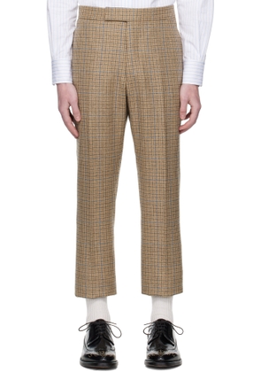 Thom Browne Tan Backstrap Gunclub Check Cheviot Tweed Trousers