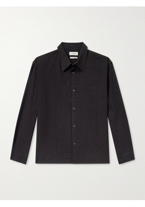 FRAME - Checked Cotton and Wool-Blend Shirt - Men - Blue - S
