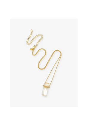 Womens La Maison Couture Assya London Shakti 18ct Yellow Gold Vermeil, Rock Crystal and Cubic Zirconia Necklace