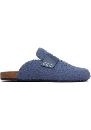 JW Anderson Blue Felt Loafers