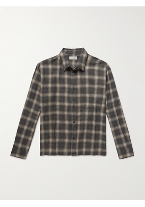 FRAME - Checked Brushed-Cotton Shirt - Men - Gray - S