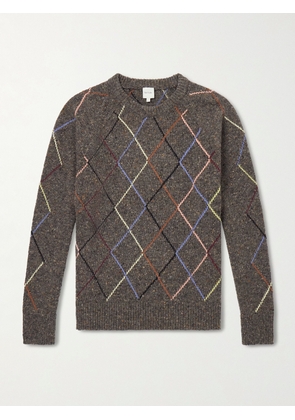 Paul Smith - Argyle Wool and Cotton-Blend Sweater - Men - Brown - S