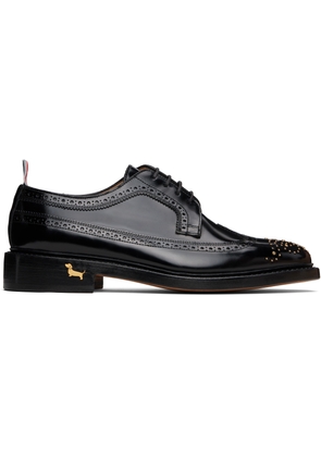 Thom Browne Black Spazzolato Leather Longwing Brogues