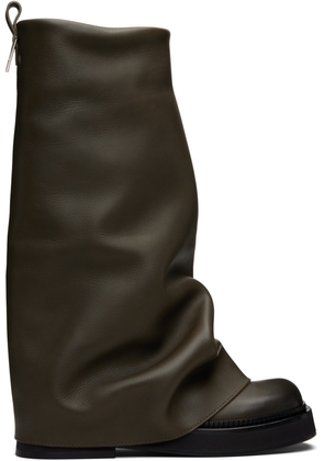 The Attico Green Robin Combat Boots