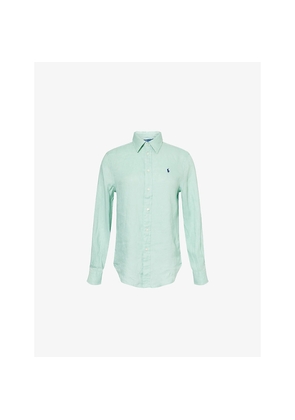 Womens Polo Ralph Lauren Classic-Fit Long-Sleeve Linen Shirt