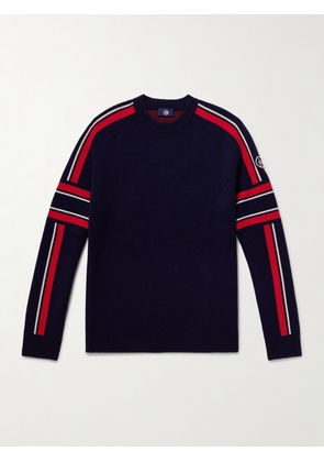 Fusalp - Spectavia Logo-Appliquéd Wool and Cashmere-Blend Jacquard Sweater - Men - Blue - S