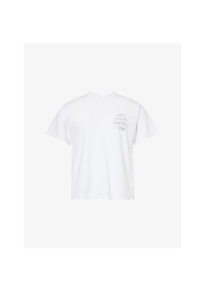 Mens Anti Social Social Club Get Weird Foil-Print Short-Sleeve Cotton-Jersey T-Shirt