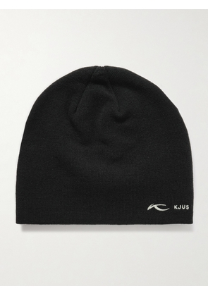 Kjus - Logo-Embroidered Knitted Beanie - Men - Black