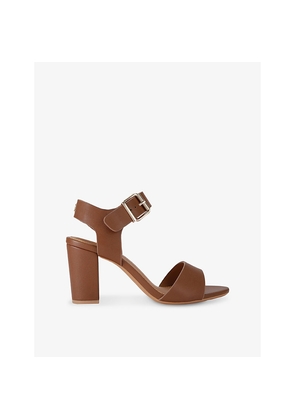 Womens KG Kurt Geiger Sutton Faux-Leather Heeled Sandals