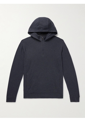 Kjus - Inverness Eco-Coffee Cotton-Blend Jersey Half-Zip Hoodie - Men - Blue - IT 46