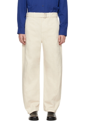 LEMAIRE Off-White Twisted Belted Jeans