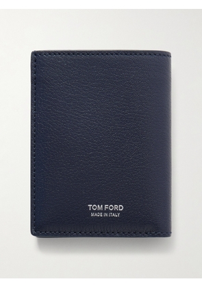 TOM FORD - Pebble-Grain Leather Billfold Wallet - Men - Blue