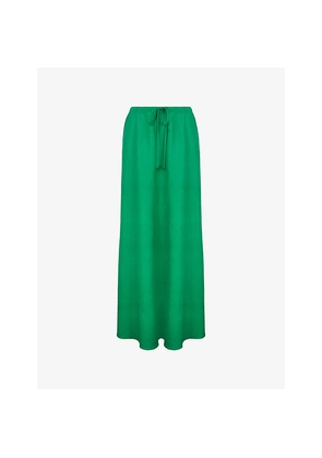 Womens Ro&Zo Bias-Cut Linen-Blend Maxi Skirt