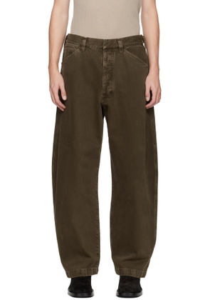 LEMAIRE Khaki Maxi Workwear Jeans