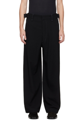 LEMAIRE Black Maxi Utility Trousers