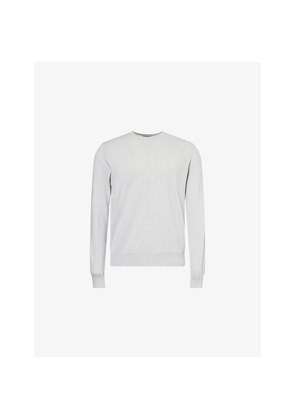 Mens Oscar Jacobson Valter Crewneck Cotton-And-Cashmere Knit Jumper