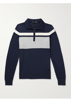 Kjus - Striped Merino Wool Half-Zip Sweater - Men - Blue - IT 46