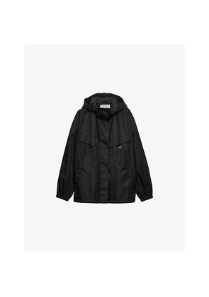 Womens Prada Re Nylon Logo-Embellished Woven Jacket