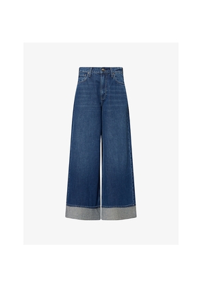 Womens Rag & Bone The Sofie Rhinestone-Cuffs Denim Jeans