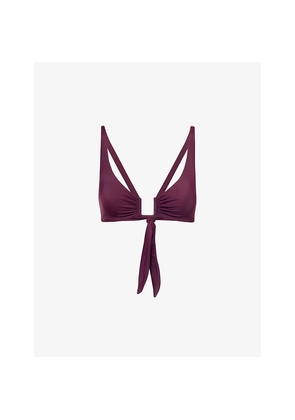 Womens Away That Day Palma Plunge Bikini Top